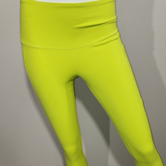 Zella Neon Yellow High-Rise Leggings - Picture 2 of 8
